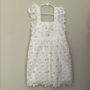 Rare Editions White Floral Lace Dress